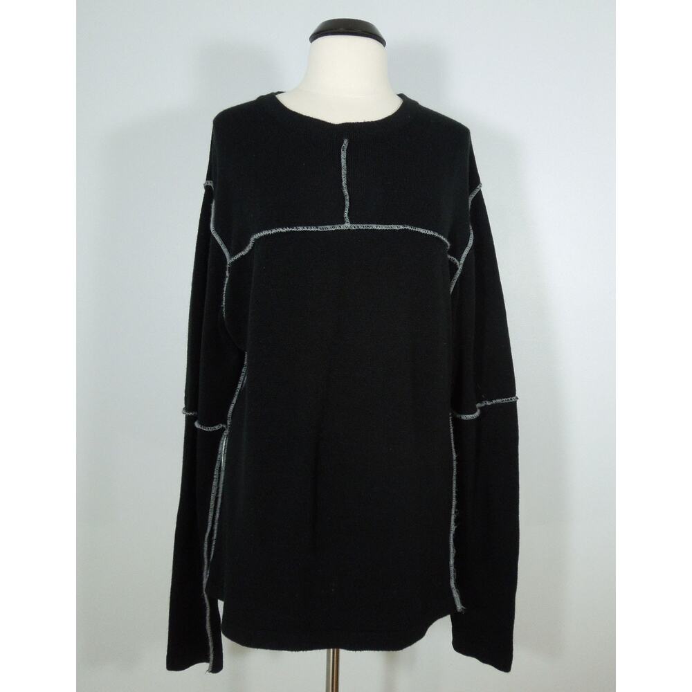 URBAN BEHAVIOR Sweater L LARGE Black Wool Mens